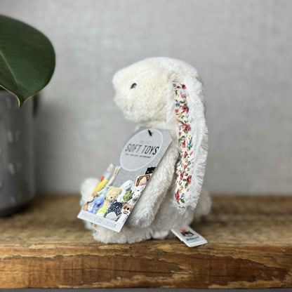 Jellycat Small Bashful Cream Blossom - Cream Bunny Floral Ears & Feet 8” (#2)