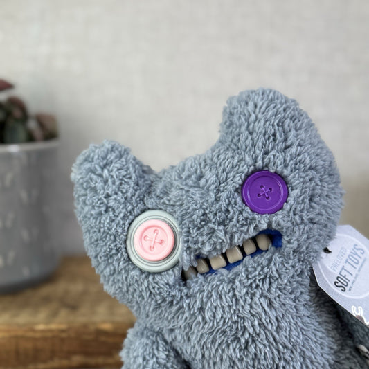 Fuggler Snuggler Edition Grey Indecisive Monster Button Eyed Funny Ugly Monster 