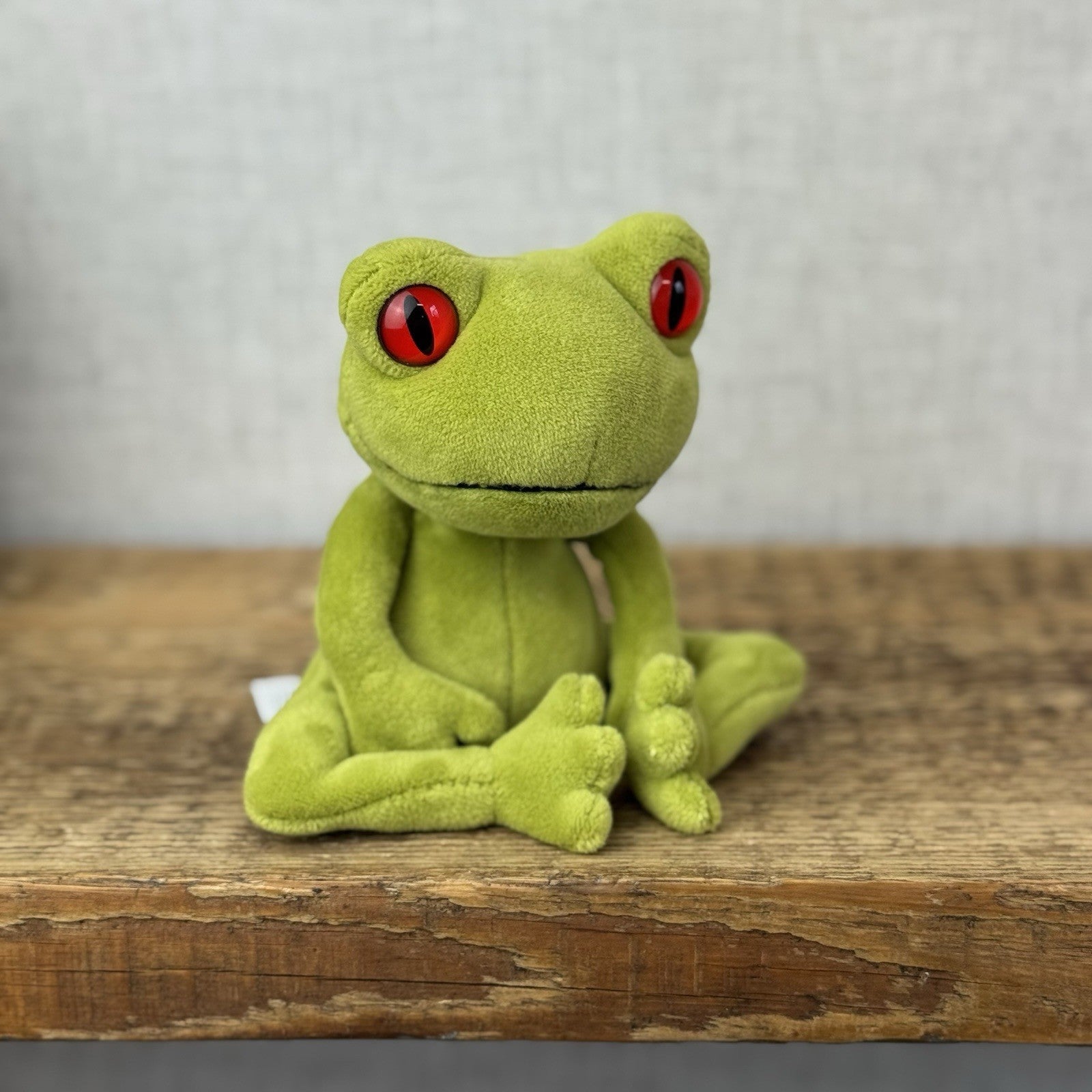 Jellycat Tad Tree Frog - Retired Velour Big Red Eye Beanie Mini Size With Tag 6”