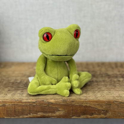 Jellycat Tad Tree Frog - Retired Velour Big Red Eye Beanie Mini Size With Tag 6”