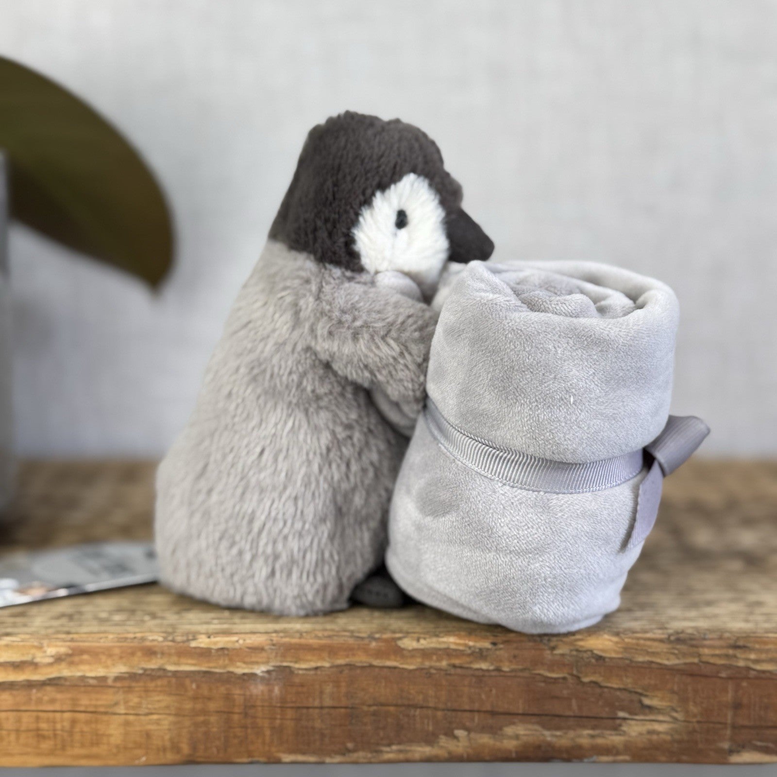 Jellycat Grey Percy Penguin Soother Comforter Comfort Blankie Soft Toy Plush