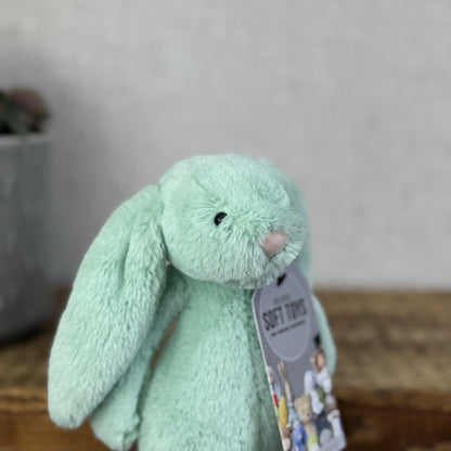 Jellycat Small Bashful Mint Bunny - Green Small Bashful Rabbit Rare, Retired 8"