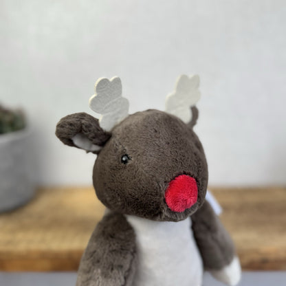 The Little White Company My First Reindeer With Tags - Super Soft Christmas Toy