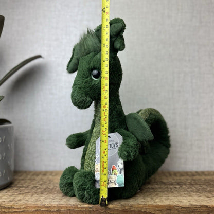 Jellycat Sparks Dragon - Green & Sparkly Standing Dragon Plush Retired Soft Toy