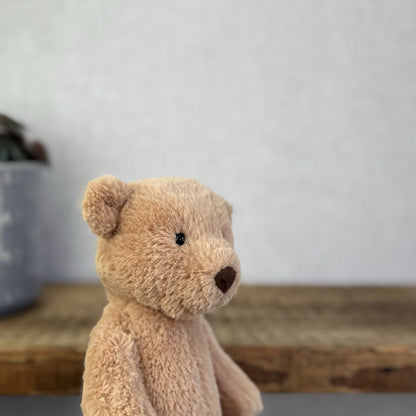 Jellycat Small Butterscotch Bear - Retired Brown Beige Bear Soft Toy Beanie 8”