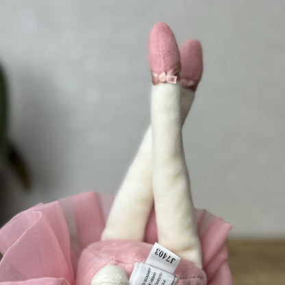 Jellycat Rose Pirouette Bunny Ballerina Rabbit Soft Toy Beanie Retired Pink 10”