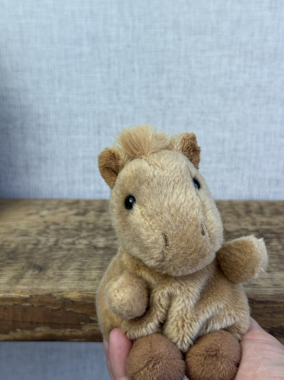 Aurora - Palm Pals Mini Beanbag Plush - Gallop Horse Soft Toy Chesnut Mini 5"