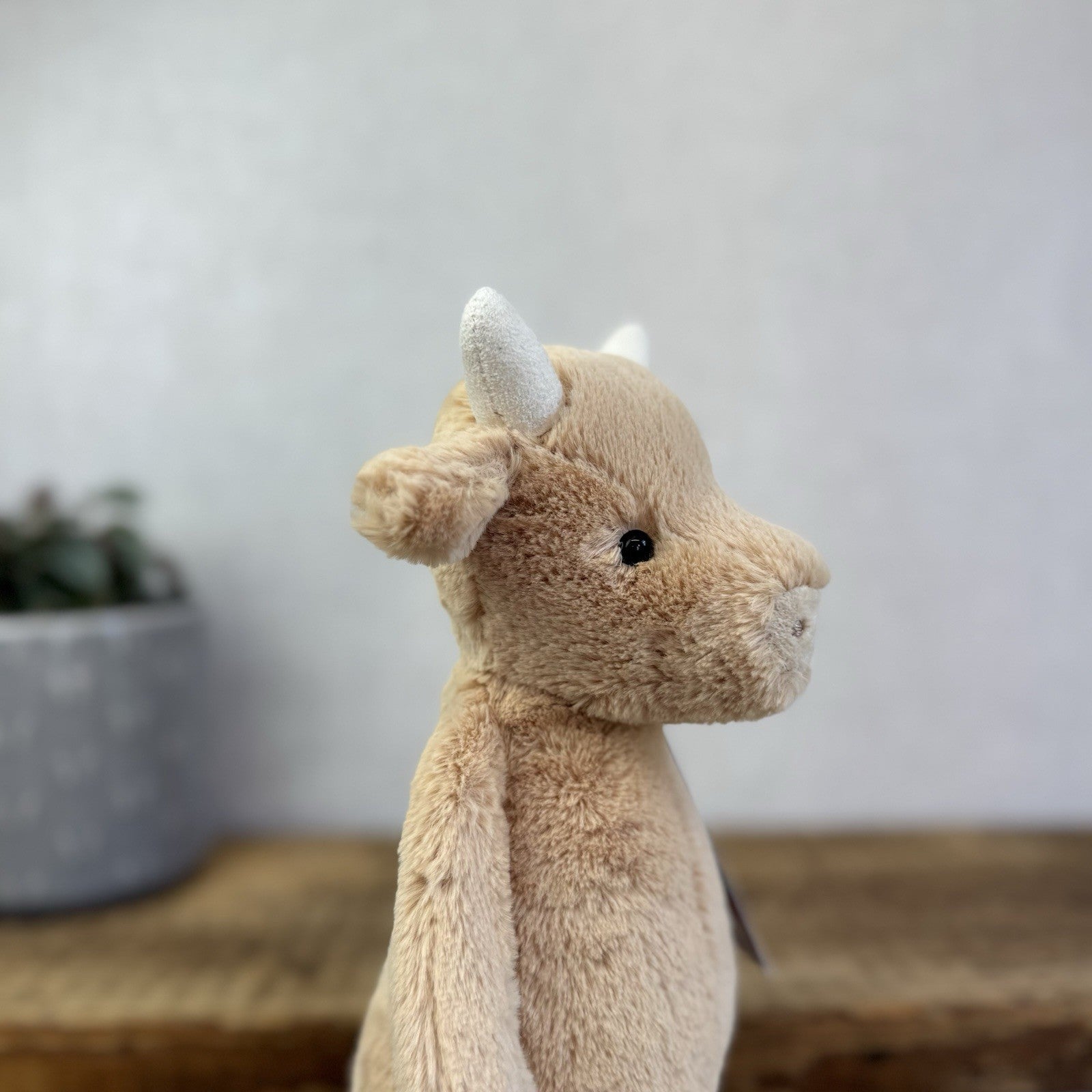 Jellycat Bashful Cow - Tan Golden Brown Cow Medium Soft Toy Retired 12"