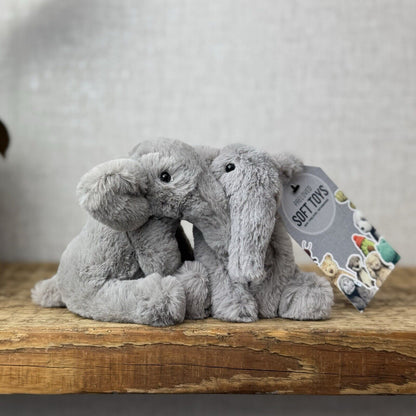 Jellycat Tiny Emile Elephant Grey Baby Elephant  Tiny Plush Rare/Retired 4” (2)