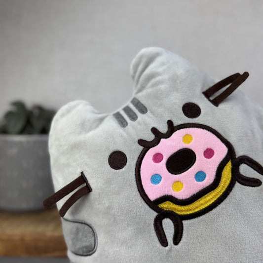 Gund Pusheen Cat - Filled Donut Cushion - Donut Pusheen Cat Pillow 2017 12"