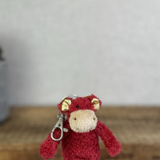 Jellycat Teeny Tot Dragon Keyring - Vintage Collectible Miniature Plush Keyring
