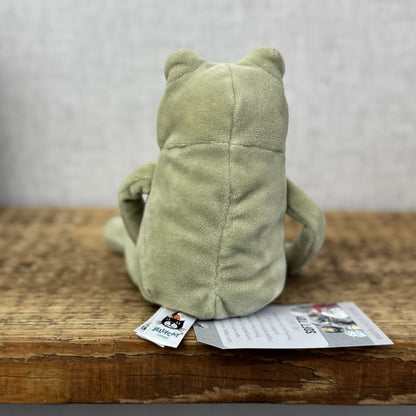 Jellycat Small Furgus Frog - First Edition RARE Velour Frog Beanie NWOT 8”