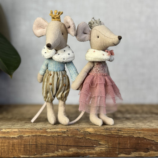 Maileg Prince & Princess Mouse - Big Brother & Sister Royal Mice Retired NWOT