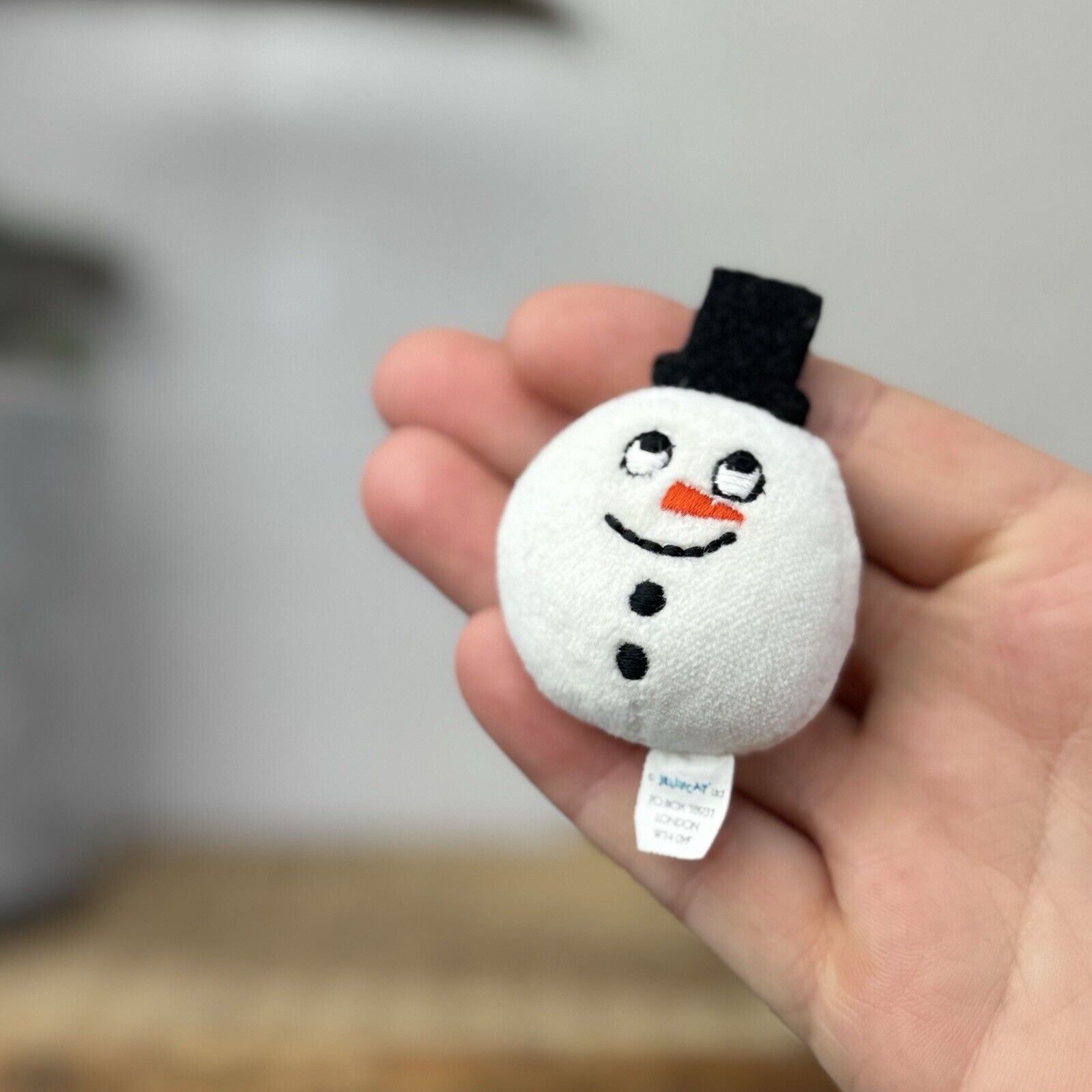 Jellycat Snowman Bean - Tiny Vintage Snowman Beanie Collectible Vintage 2” Micro