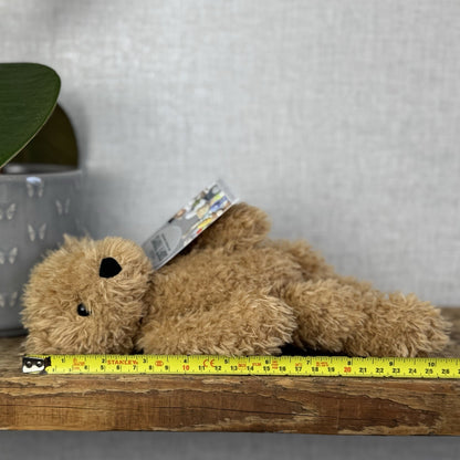 Jellycat Small Theodore Bear - Curly Brown Bear Beanie Plush Cute Retired 10"