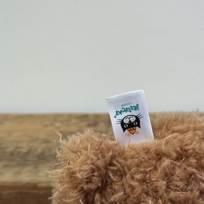 Jellycat Little Bear - Retired Brown Bear Curly Hair Beanie Soft Toy 7" 