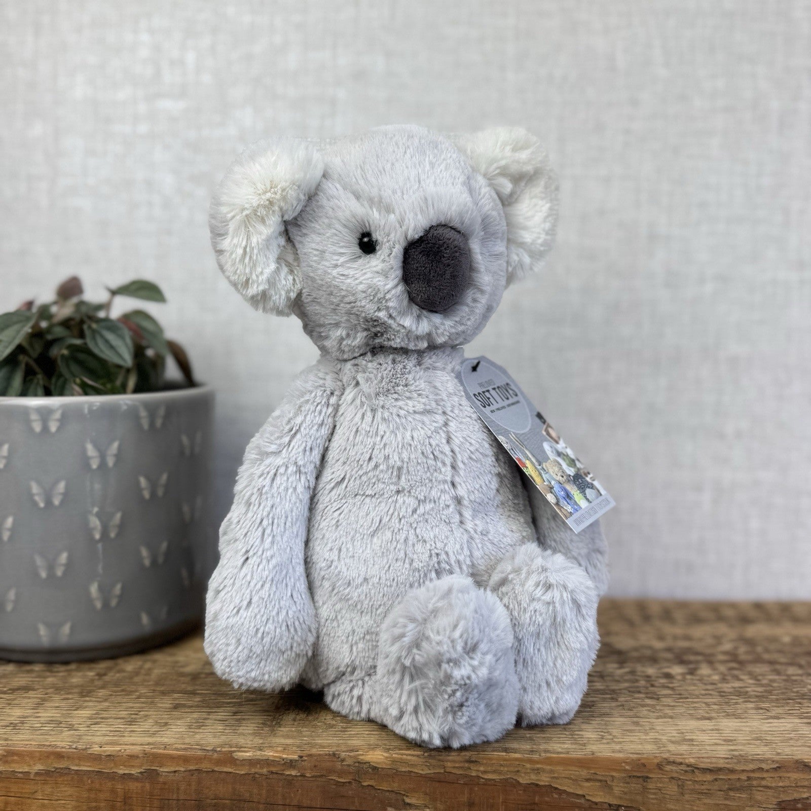 Jellycat Medium Bashful Koala - Light Grey Old Style Bashful Soft Toy Rare 12"