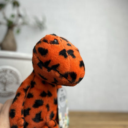 Jellycat Syd Salamander - Red Spotty Beanie Lizard Plush Medium 12”