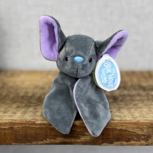 Blue Nose Friends Flit The Bat - Tagged Mini Bat Beanie Plush Halloween Purple