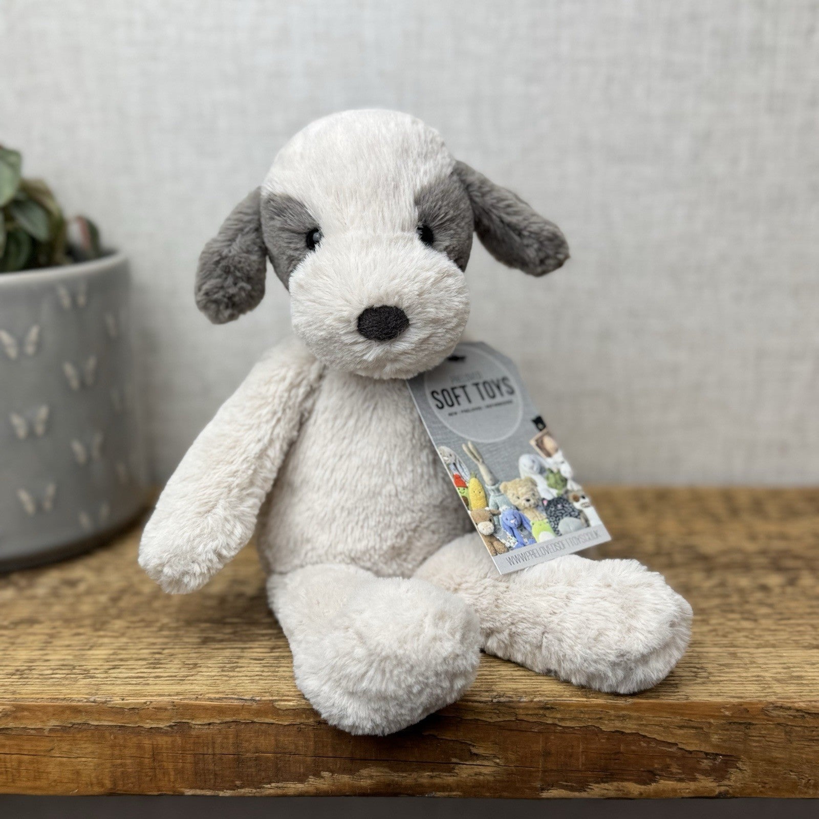 Jellycat Small Snugglet Barnaby Pup - Small Brown/Cream Dog Soft Retired 11"