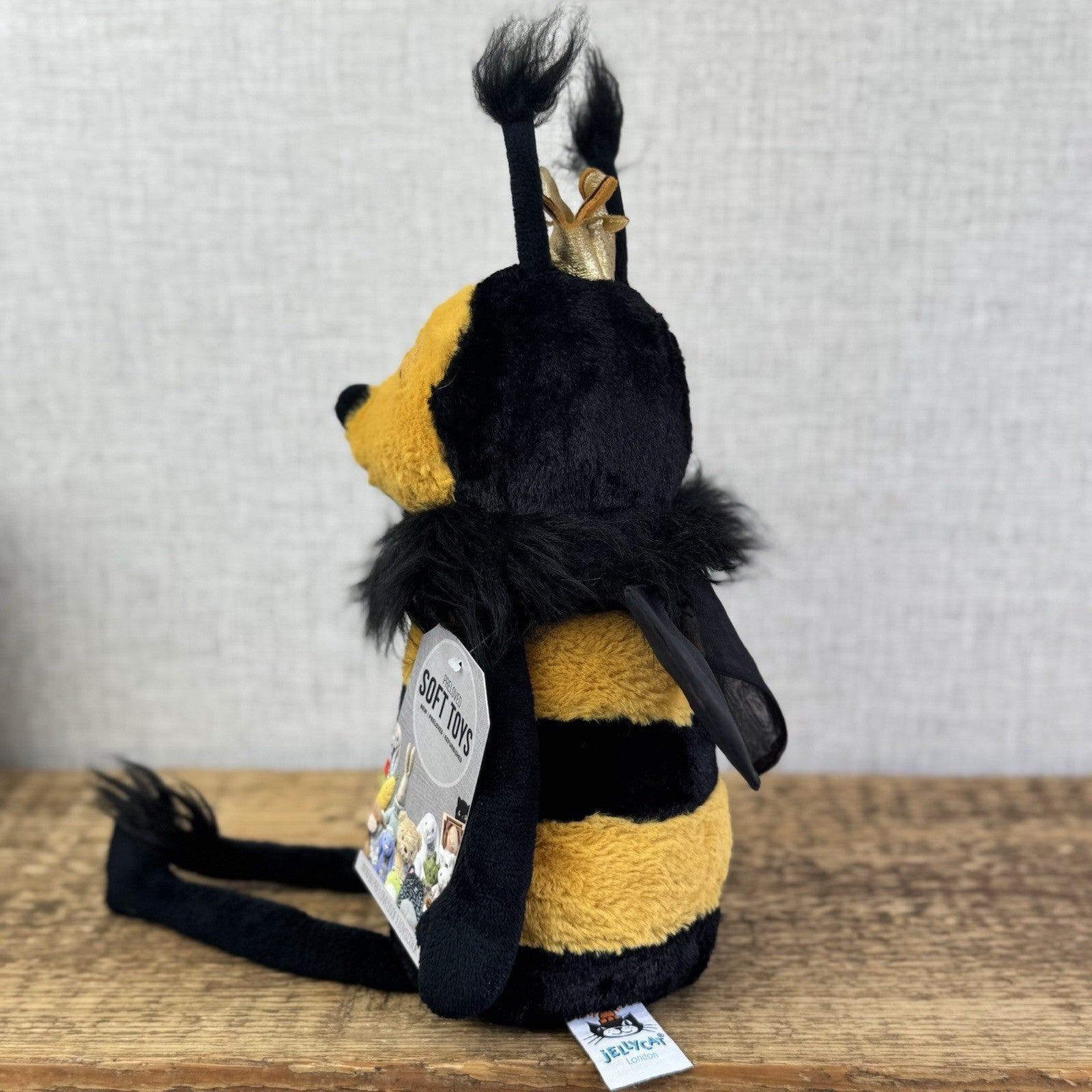 Jellycat Queen Bee - Medium Bee With Crown - Jellycat Bee Sitting 12”