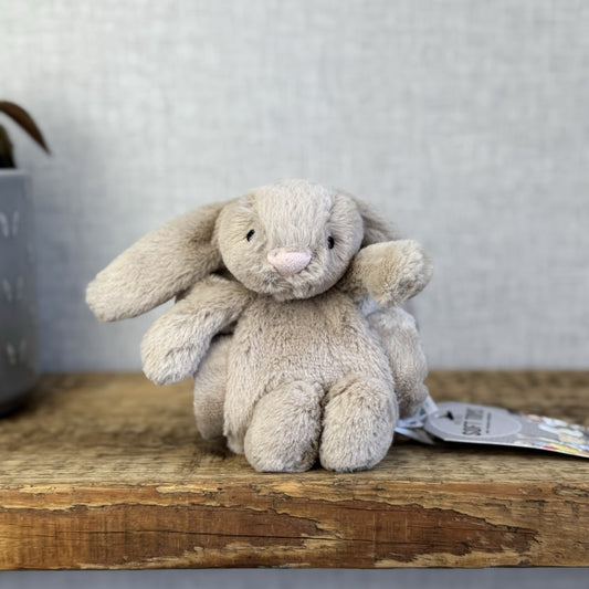 Jellycat Bashful Bunny Roll Up Soother - Beige Bunny Soother NWOT Retired 