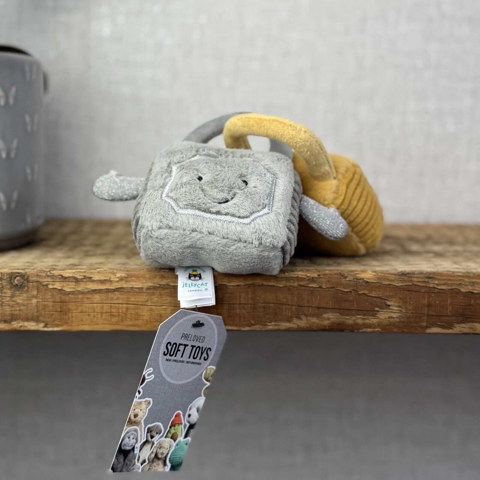 Jellycat Amuseable Love Locks - Padlocks Silver/Gold Beanie Plush 5"
