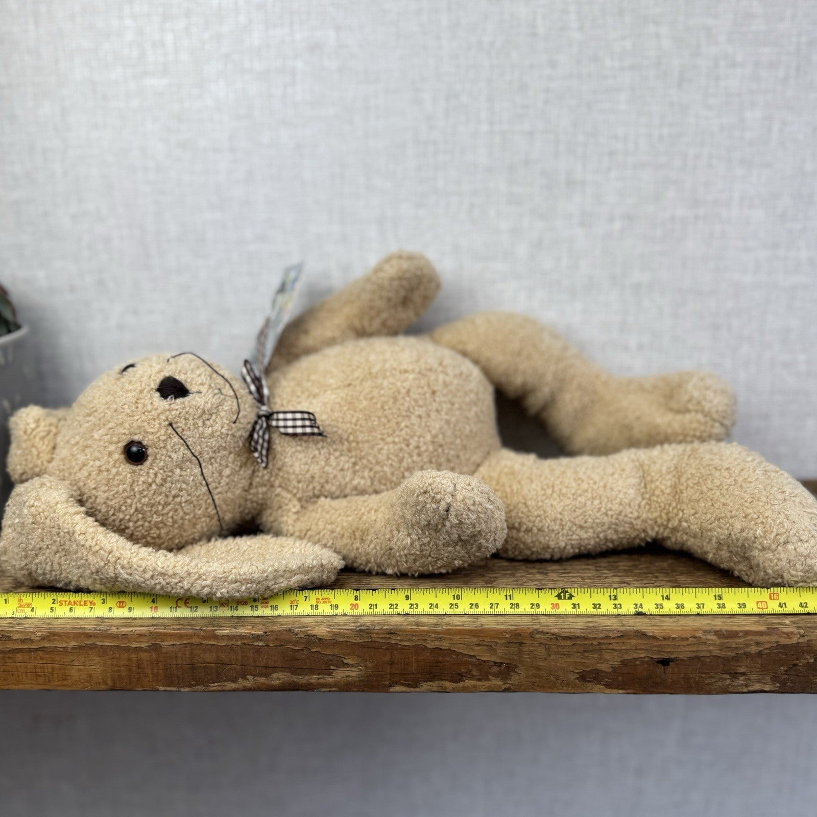 Mamas And Papas Vintage Bramwell Bunny Soft Toy Large 17 Beige Fleece Bunny