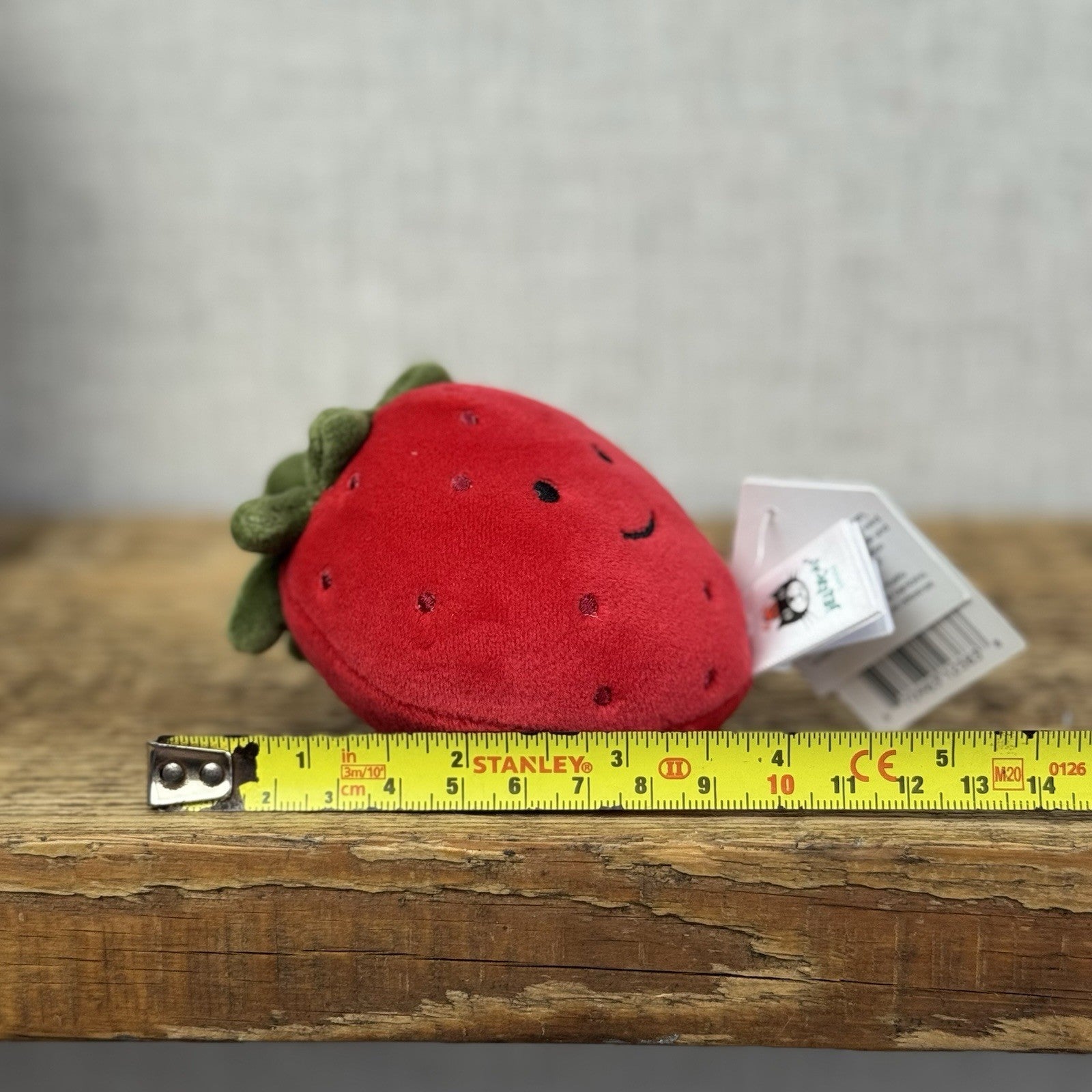 Jellycat Fabulous Fruit Strawberry - Soft Toy Play Food - Fruit Soft Toy 4” Tags