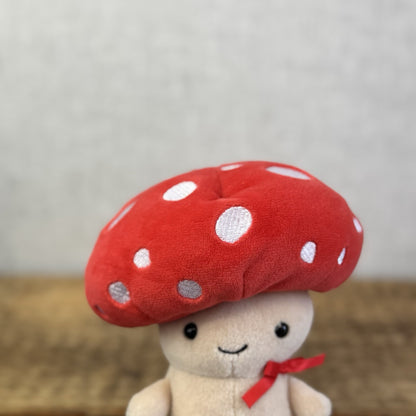 Jellycat Fun-Guy Robbie Red Mushroom Jellycat Plush Cute Kawaii Small 8”