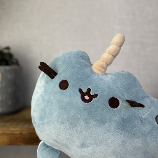 Gund Pusheen Narwhal 10" - Sea Creature Pusheen Cat Collectible Medium Blue 10”