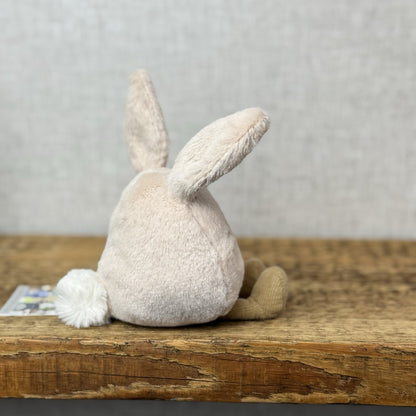 Jellycat Amuseabean Bunny - Small Cream Beanie Rabbit Animal Toy Retired 5”