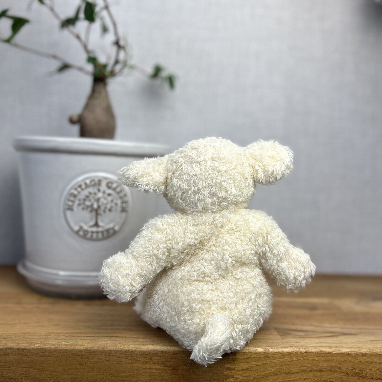 Jellycat Sguidgy Lamb - Small Squidgy Lamb - Vintage Small Curly Fur Lamb 10"