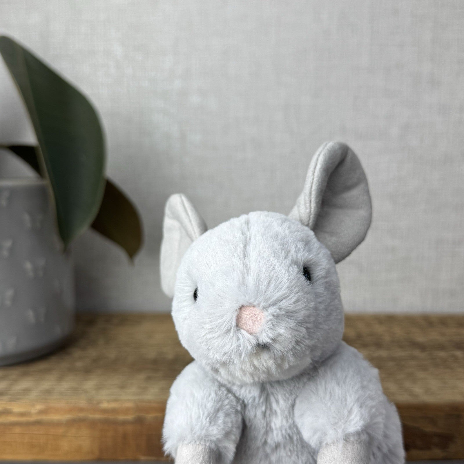 Jellycat Misty Chinchilla - Silver Grey Small Chinchilla Beanie Retired 6” (#2)