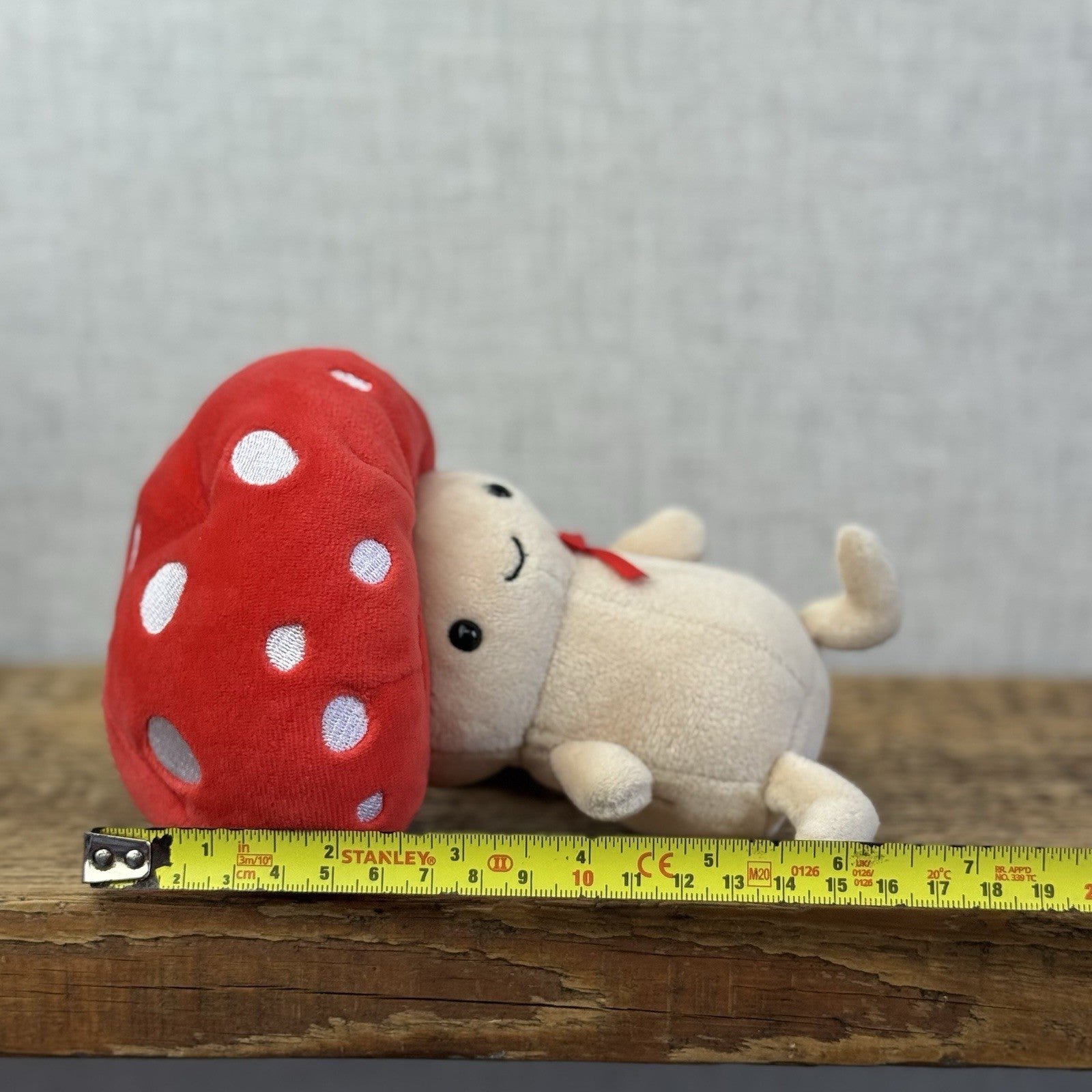 Jellycat Fun-Guy Robbie Red Mushroom Jellycat Plush Cute Kawaii Small 8”