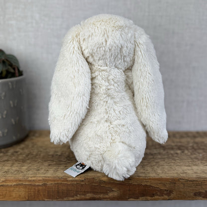 Jellycat Medium Cream Bashful Rabbit - Old Bashful With Whiskers Rare 12”
