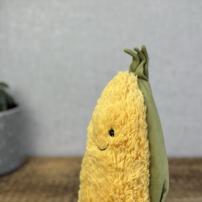 Jellycat Amuseable Corn On The Cob - Corn Cob With Legs Medium Retired Plush 12"