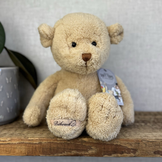 Barbara Bukowski Teddy Bear - Julian Lionheart Honey Beige Beanie Bear Retired