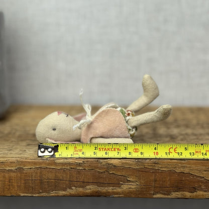 Maileg Mini Baby Bunny - Baby Bunny Rabbit In Floral Diaper & Gilet Retired 5"