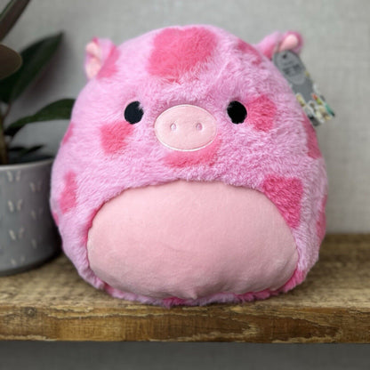 Squishmallow Gwendle the Pink Pig 12” FuzzMallow Plush - Pink Fluffy Pig Squish