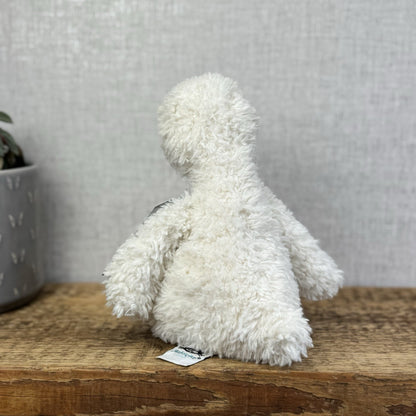 Jellycat James Goose Small - Small Cream Fluffy Goose Soft Toy Beanie 10”