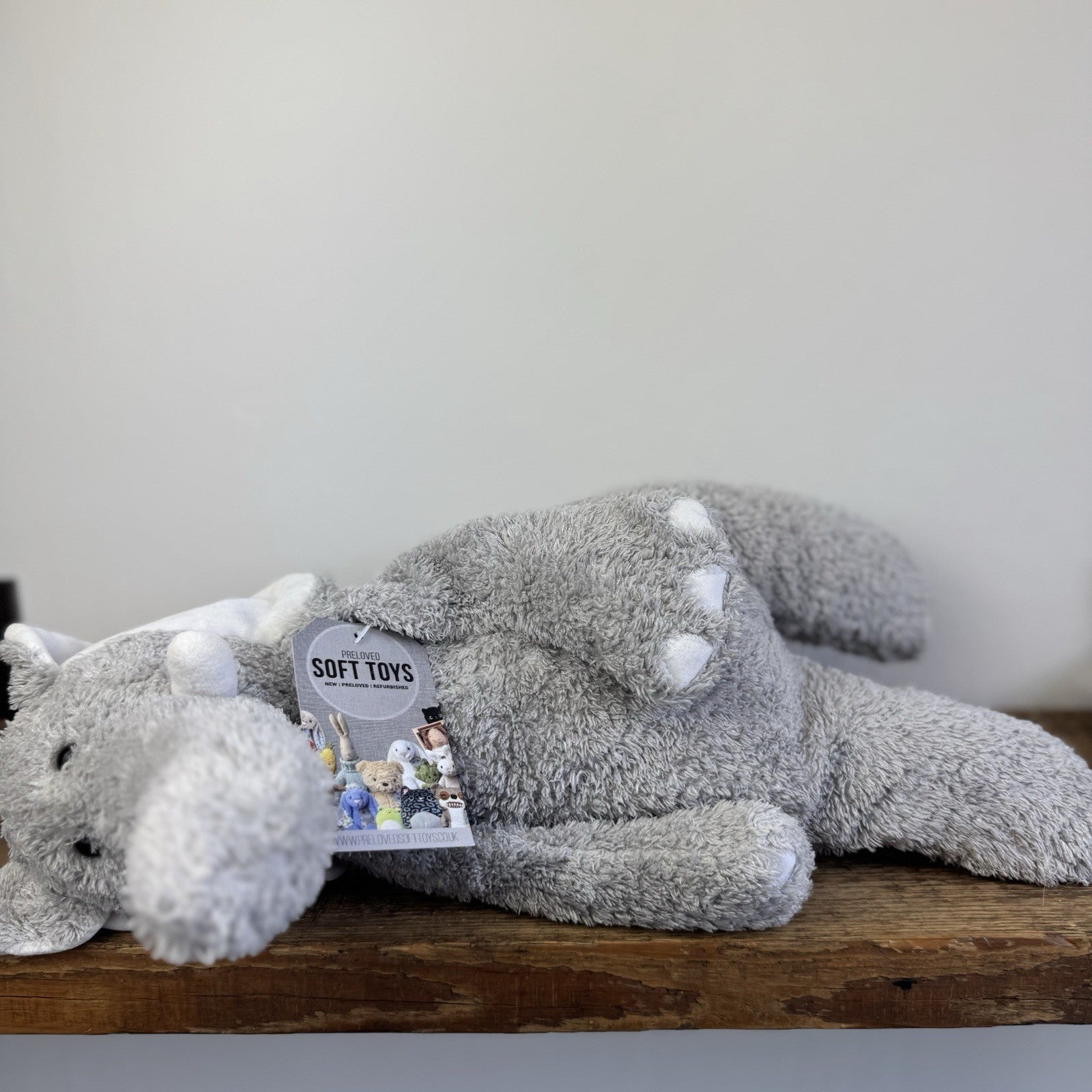 The Little White Company Elephant (Jellycat Collab) Bunglie Style Soft Toy 14"