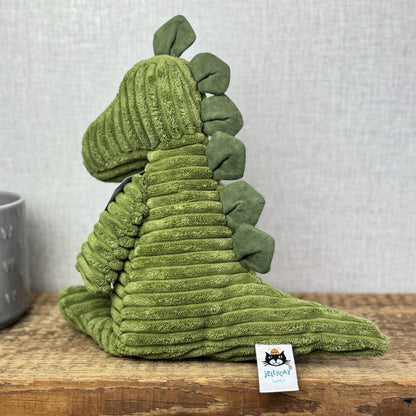 Jellycat Medium Cordy Roy Green Dinosuar - Olive Green Dino Beanie Plush 14"
