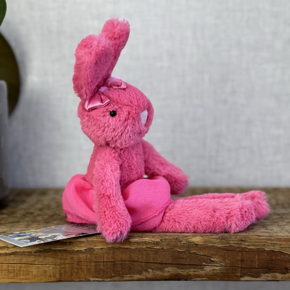 Jellycat Tutu Lulu Strawberry Bunny - Brightest Pink Rabbit In Tutu With Bow 10”