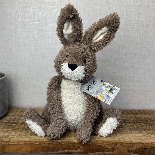 Jellycat Hetty Hare - Brown Curly Haired Rabbit Medium Soft Toy Retired 12"