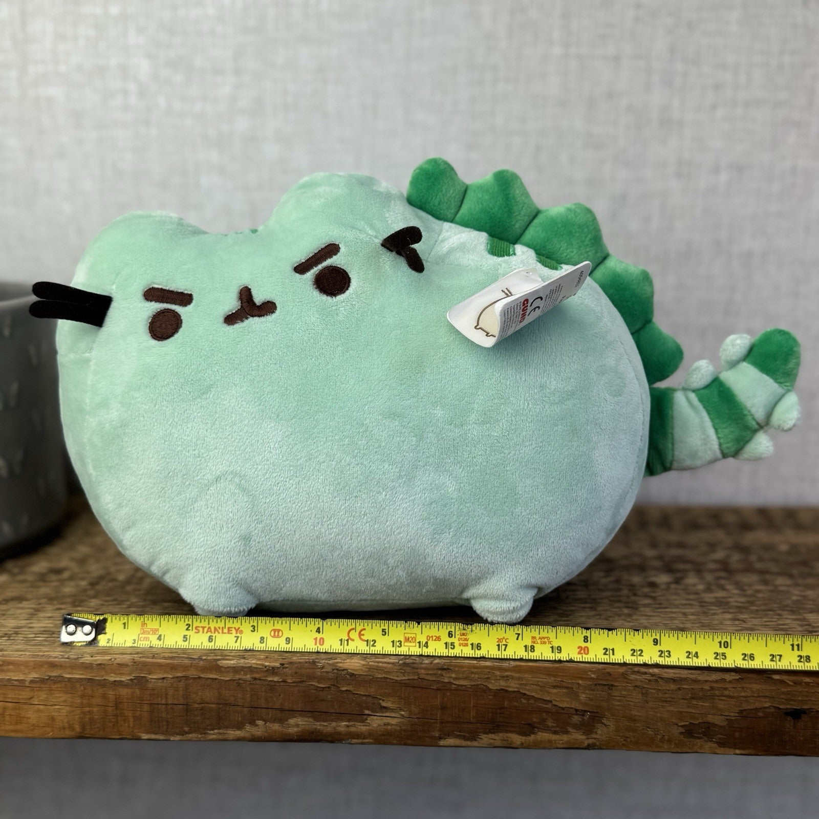 Gund Pusheen Cat - Pusheenosaurus Dinosaur Green - Partial Tags 10"
