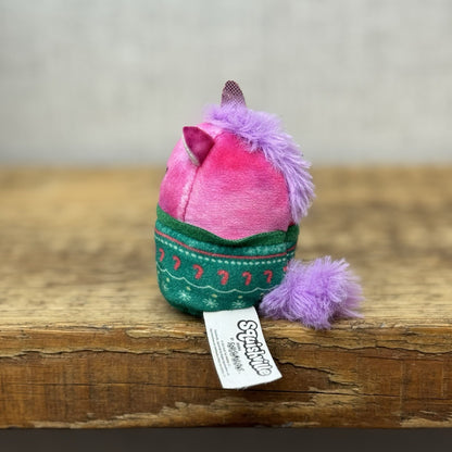 Squishmallow Squishville - Lola Unicorn Mini Christmas Soft Toy Retired
