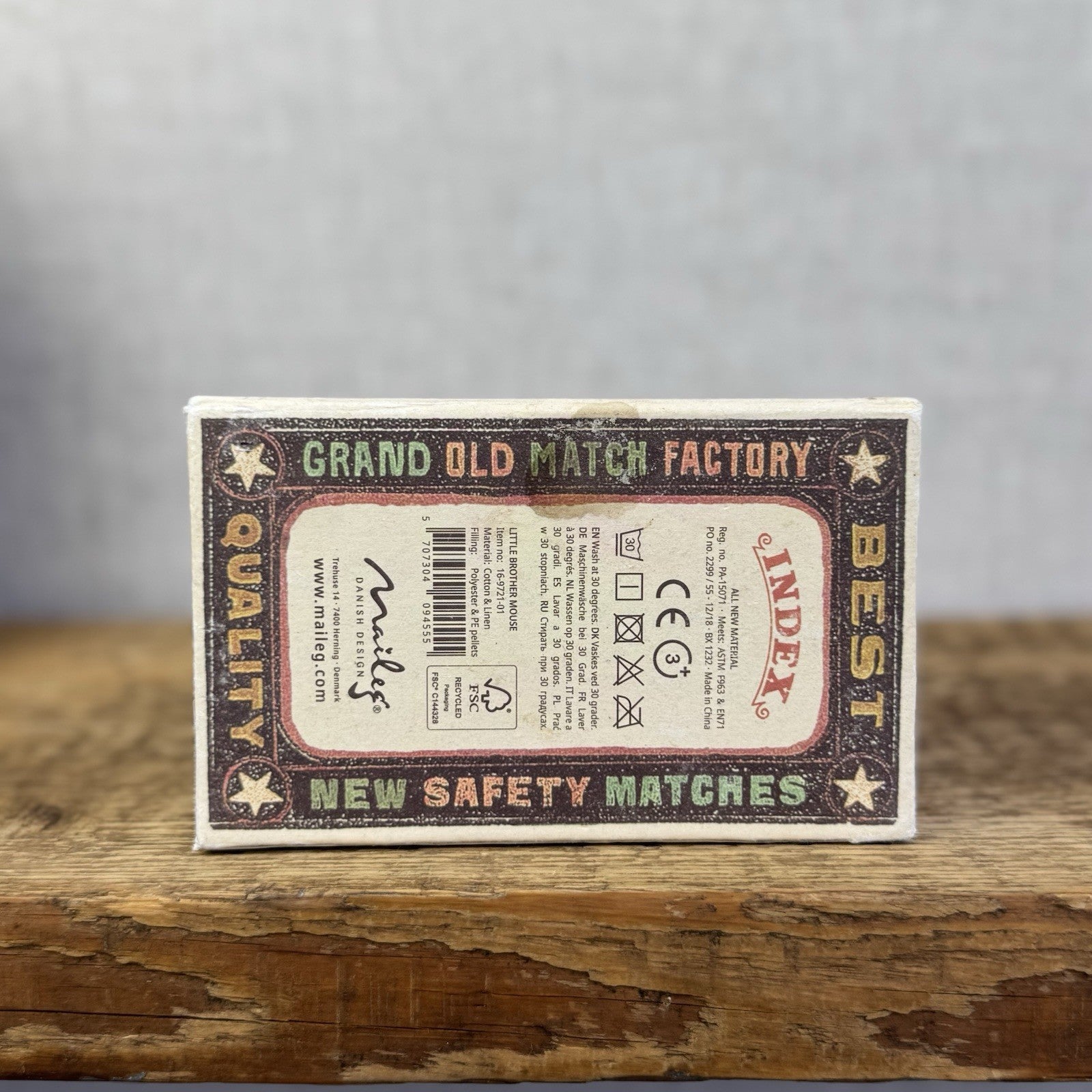 Maileg Little Brother In Matchbox - Retired 2019 - Little Brother With Bow & Bed