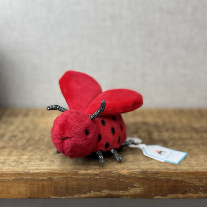 Jellycat Loulou Love Bug - Mini Ladybird Soft Toy Beanie Plush New With Tags 5"