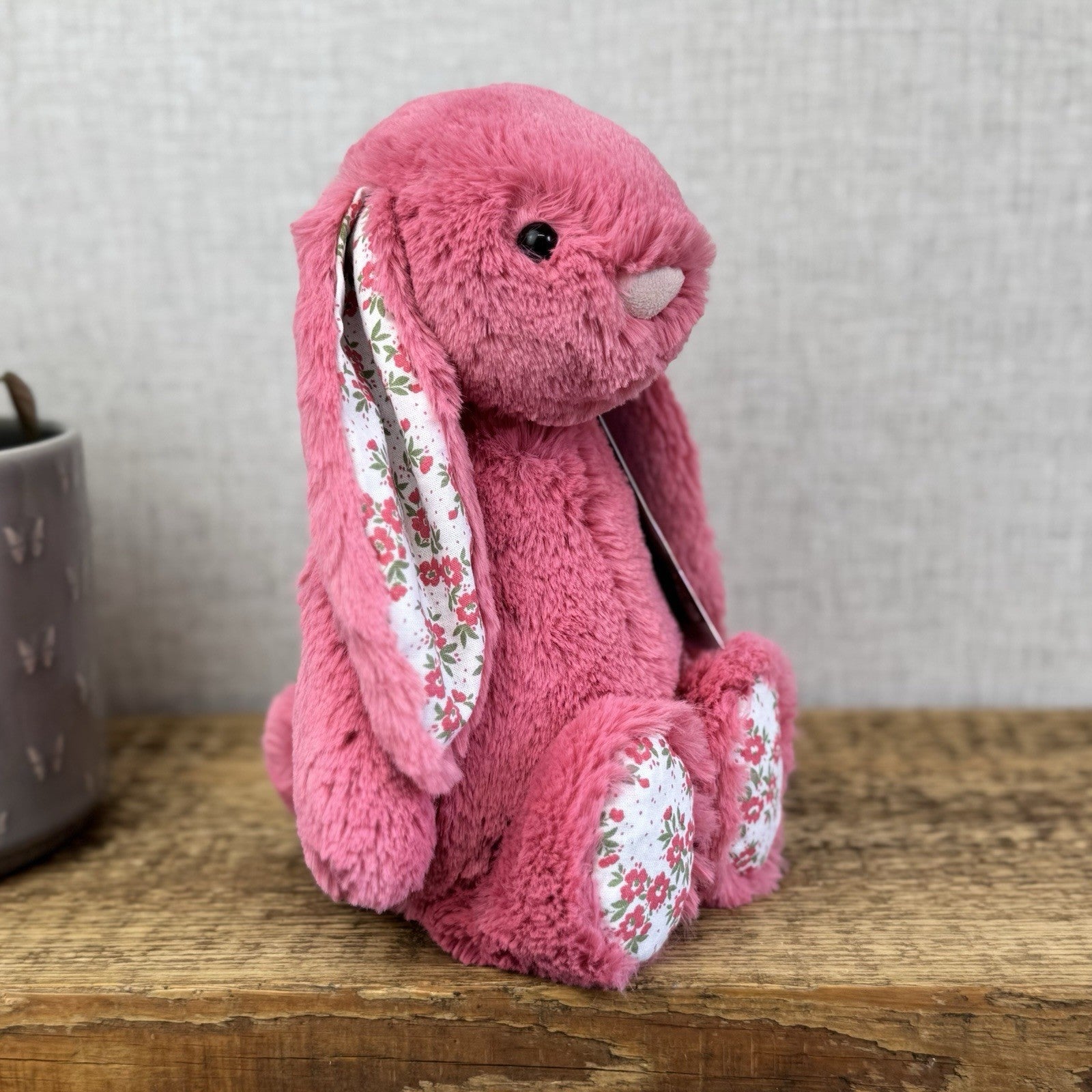 Jellycat "Blossom" Cerise Bunny - Custom Made Floral Bunny Rabbit Pink Retired 